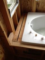 Master tub plumbing above