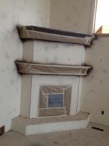 Fireplace masked for spraying