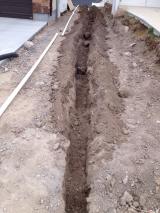 Main water pipe trench