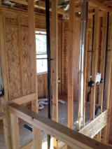 Laundry with plumbing and electrics