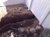 Trench under left side gate