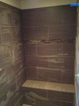 Shower completed the grouting