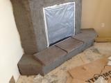Fireplace stone work close up