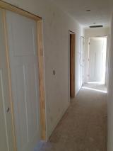 Doors in place in upstairs hallway