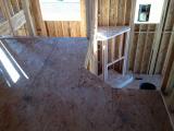Triangle corner piece fitting in square of landing