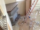 Fireplace stonework started