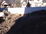 Grading back left of yard