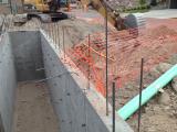 Floor in Basement Ready for Pouring - View from front showing cold storage
