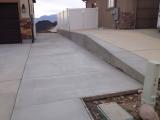Drive way completed on right side of house